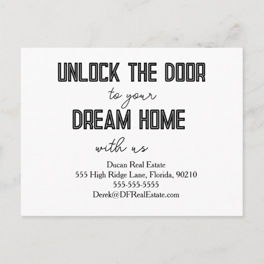 Referendum Real Anwesen Marketing verkaufen po Postkarte (Vorderseite)