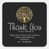 Referendum Real Anwesen Vielen Dank Business Squar Quadratischer Aufkleber (Vorderseite)