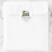 Referendum Real Anwesen Vielen Dank Business Squar Runder Aufkleber (Tasche)