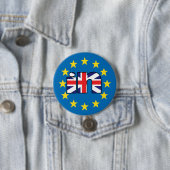 Referendum StrongerIn BRITISCHE Flagge "in" auf EU Button (Beispiel)