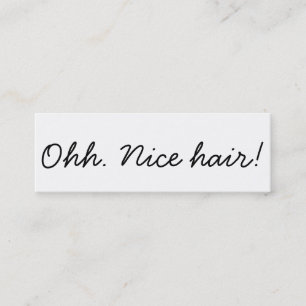 Referendum über den Minimalistischen Haarstyllenh Mini Visitenkarte