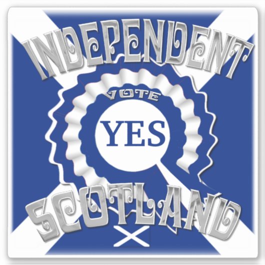 Referendum über die schottische Unabhängigkeit Aufkleber (Vorderseite)