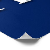 Referendumsprogramm "Salon Barbershop Posters Blue Poster (Ecke)