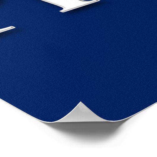 Referendumsprogramm "Salon Barbershop Posters Blue Poster (Ecke)