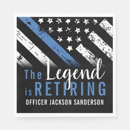 Referent für Party im Bereich Polizeieinkündigung Serviette (Vorderseite)