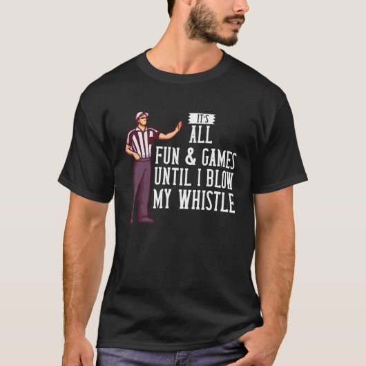 Referent Ref pfeift Frauen Kinder Fußball T-Shirt (Vorderseite)