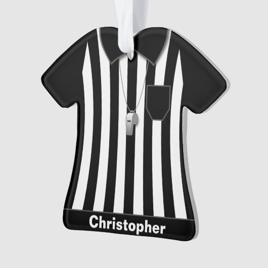 Referent-schwarze Hülsen-Uniform personalisiert Ornament (Vorderseite)