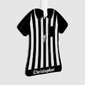 Referent-schwarze Hülsen-Uniform personalisiert Ornament (Vorderseite)