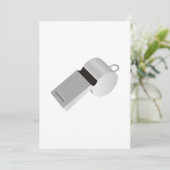 Referenten pfeifen Aufforderungen Einladung (Stehend Vorderseite)