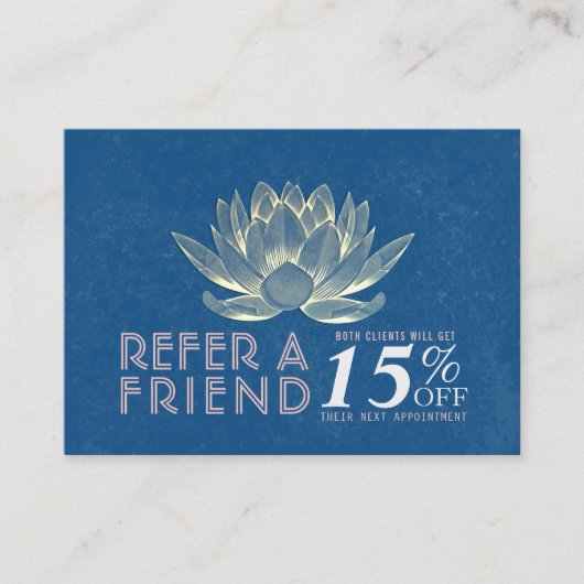 Referentin für YOGA Studio Meditation Empfehlungskarte (Vorderseite)