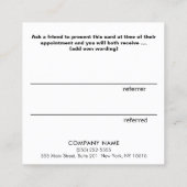 Referenz für Goldene Glitzer-Herzkalligraphie Empfehlungskarte (Rückseite)