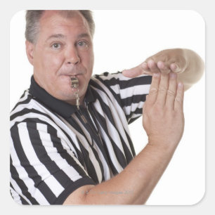 Referenz mit Timeout-Signal und pfeifen Quadratischer Aufkleber