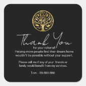 Referenz Real Anwesen Vielen Dank Business Sticker (Vorderseite)