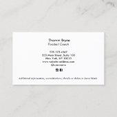 Referenz-Whistle-Coach-Visitenkarte Visitenkarte (Rückseite)