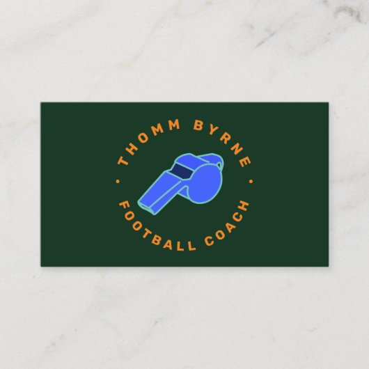 Referenz-Whistle-Coach-Visitenkarte Visitenkarte (Vorderseite)