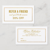 Referenz zu eleganten Goldrahmen Visitenkarte (Vorne/Hinten)