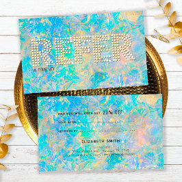 Referenz zum Elegant Gold Diamond Opal Stone Visitenkarte