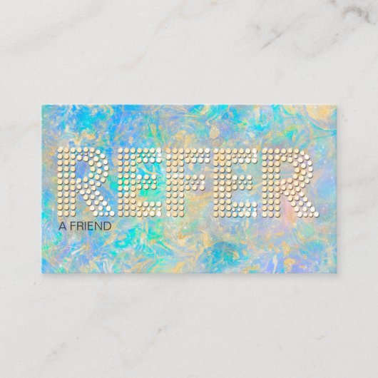 Referenz zum Elegant Gold Diamond Opal Stone Visitenkarte (Vorderseite)