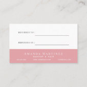 Referenz zum eleganten, rosa Aquarellsalon Visitenkarte (Rückseite)