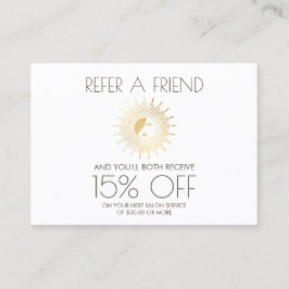 Referenzen für das Spray von Sun Goddess Girl-Logo Empfehlungskarte