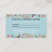 Referenzen für den Cartoon Hundeschwalker im Groom Visitenkarte (Rückseite)