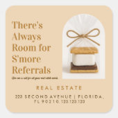 Referenzen für Real Anwesen , Wir Liebe S's weiter Quadratischer Aufkleber (Vorderseite)