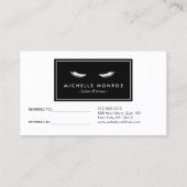 Referenzen mit Lila/rosa Glitzer Salon Empfehlungskarte (Rückseite)