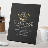 Referenzen Real Anwesen Vielen Dank für Ihr Geschä Sockelschild (In Situ)