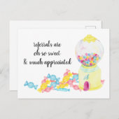 Referenzen zu echten Anwesen Candy-Süßigkeiten Postkarte (Vorne/Hinten)