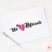 Referenzen zur Liebe Ovaler Aufkleber (Umschlag)