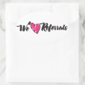 Referenzen zur Liebe Ovaler Aufkleber (Tasche)