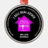 Referenzen zur Liebe von Real-Anwesen-benutzerdefi Ornament Aus Metall (Vorne)