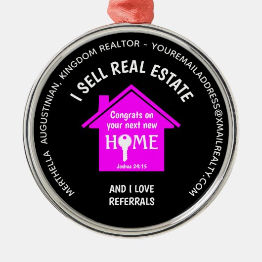 Referenzen zur Liebe von Real-Anwesen-benutzerdefi Ornament Aus Metall (Vorne)