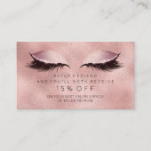 Referenzkarte des Salons Rosa Rose Makeup Lashes G Empfehlungskarte (Vorderseite)