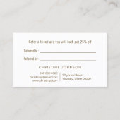 Referenzkarte für aquamarine Meeresschildkröten Visitenkarte (Rückseite)