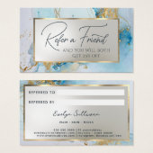 Referenzkarte für blau-farbenes Marmor (Vorne & Hinten)