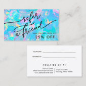 Referenzkarte für blauopale Textur Visitenkarte (Vorne/Hinten)