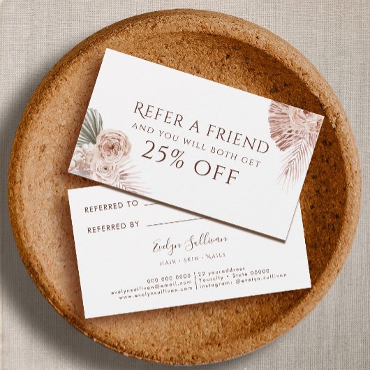 Referenzkarte für Boho-Rose