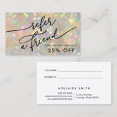 Referenzkarte für brillante Opal-Textur Visitenkarte (Vorne/Hinten)