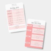 Referenzkarte für das Abzeichen der Mutter Sepsis Ausweis (Vorder- & Rückseite)