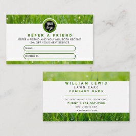 Referenzkarte für das Lawn Care Business-Logo Visitenkarte
