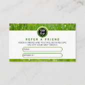 Referenzkarte für das Lawn Care Business-Logo Visitenkarte (Vorderseite)