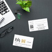 Referenzkarte für das White qr-Geschäftslogo Rabattkarte