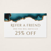 Referenzkarte für den aquamarinen Glitzer (Vorderseite)