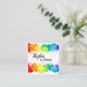 Referenzkarte für den Farbstrahl-Regenbogen Empfehlungskarte (Stehend Vorderseite)