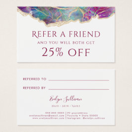 Referenzkarte für die Fuchsia aquamarine Opal