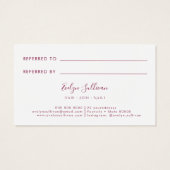 Referenzkarte für die Fuchsia aquamarine Opal (Rückseite)