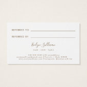 Referenzkarte für die weiße Tür (Rückseite)