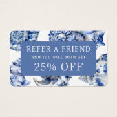 Referenzkarte für elegante blaue Muscheln (Vorderseite)