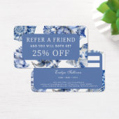 Referenzkarte für elegante blaue Muscheln (Schreibtisch)